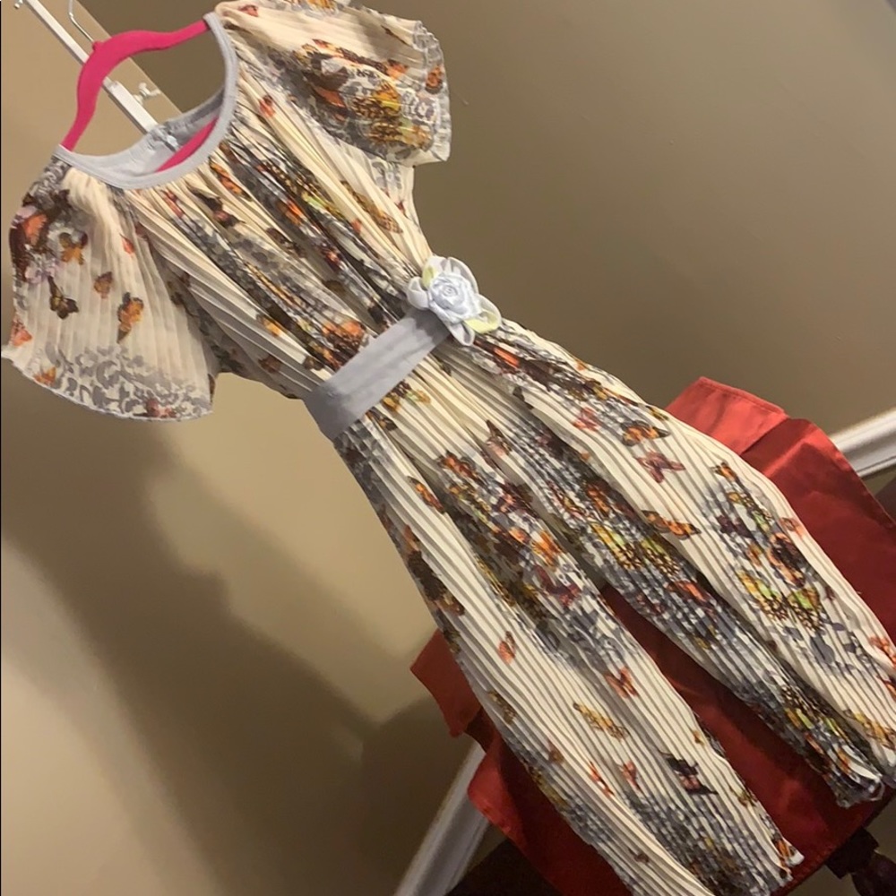 Little girls Couture jumper with butterflies